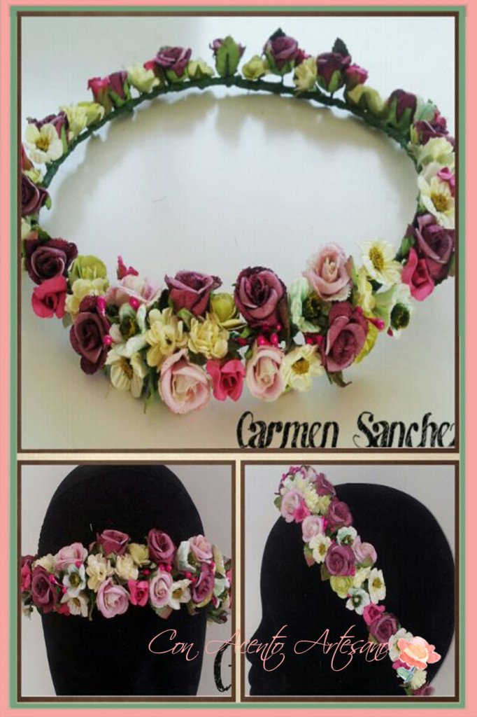 Diademas y bandas de flores de Carmen Sanchez