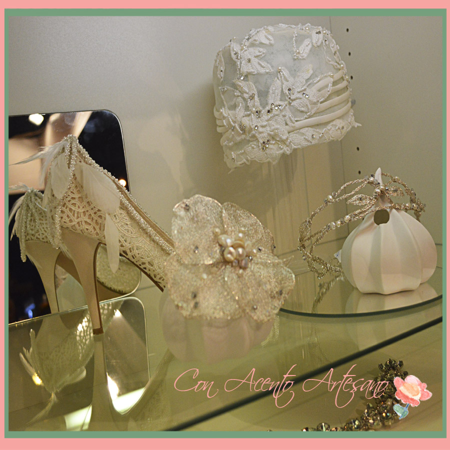 Zapatos de novia decorados por Manuela de los Santos