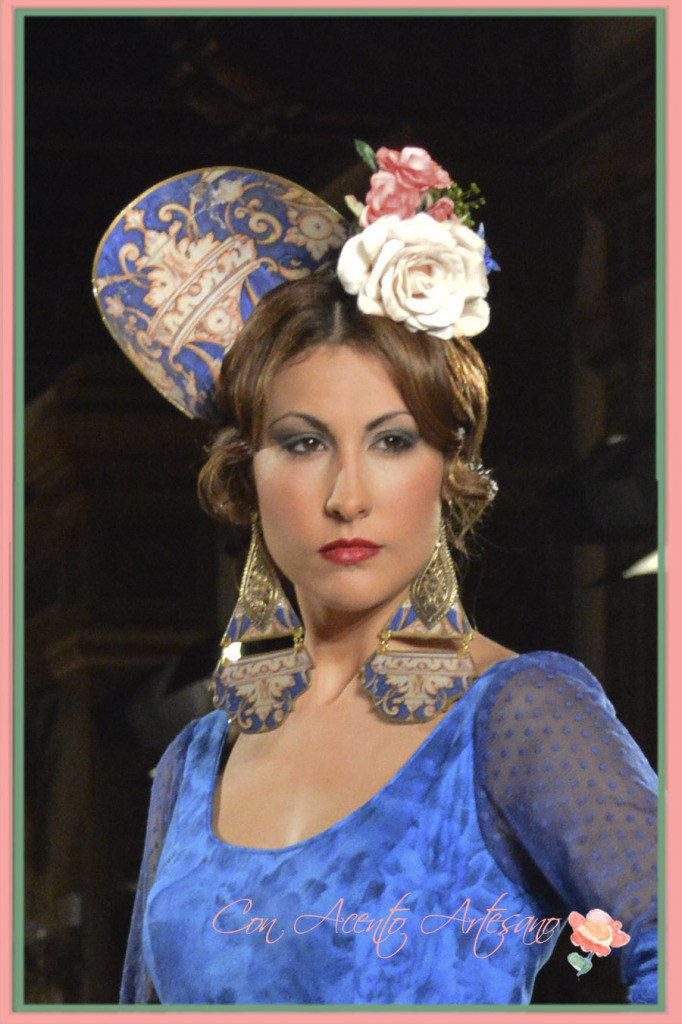 Peina y pendientes de Artepeinas para Angela Campos en We Love Flamenco 2015