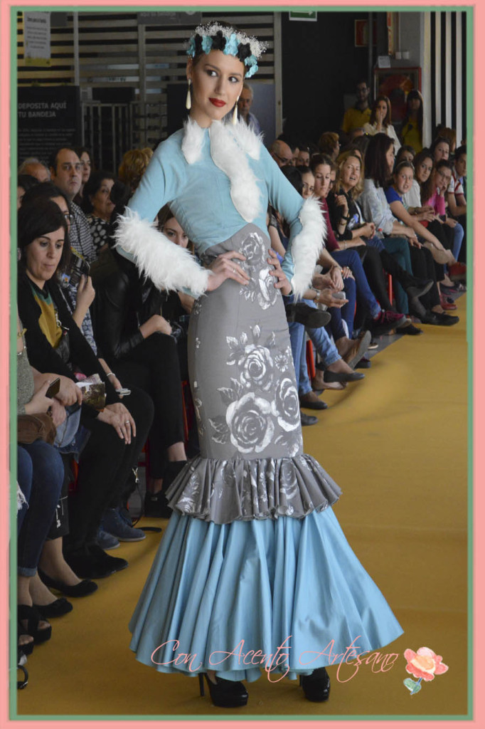 Traje de flamenca de Neivar Palacios en el III Certamen Moda Flamenca IKEA Sevilla 2015