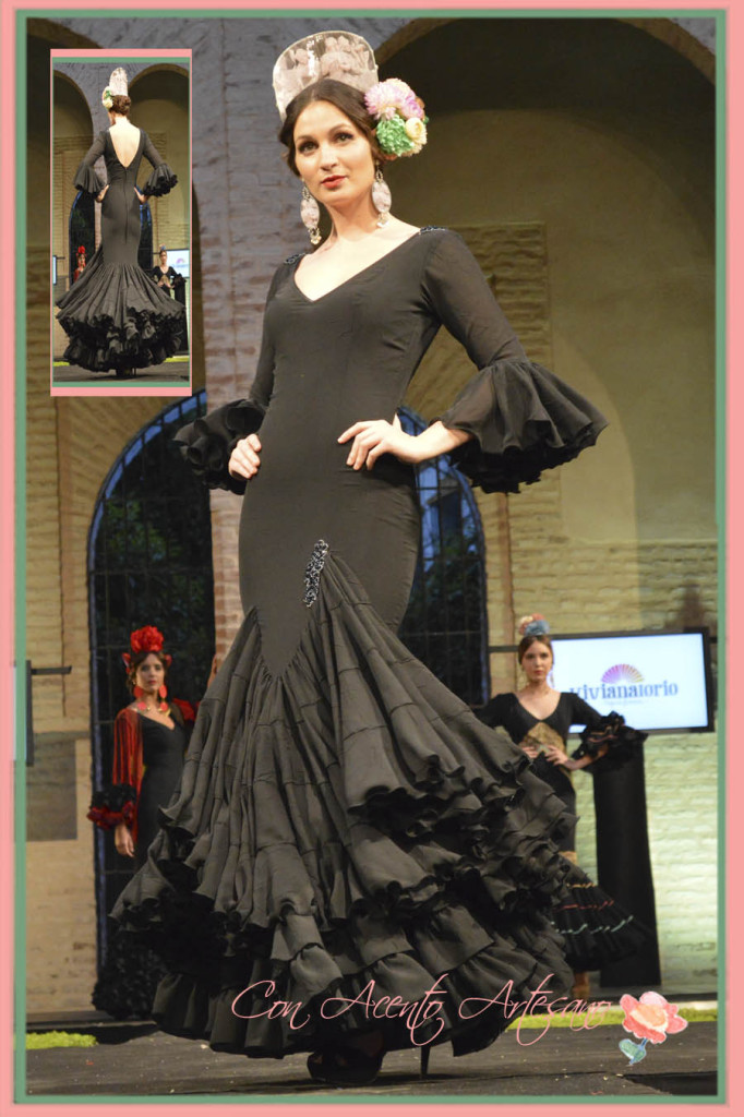 Traje de flamenca negro de Viviana Iorio