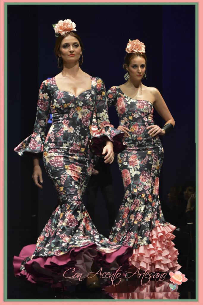 Trajes de flamenca estampados de Pilar Rubio en SIMOF 2016