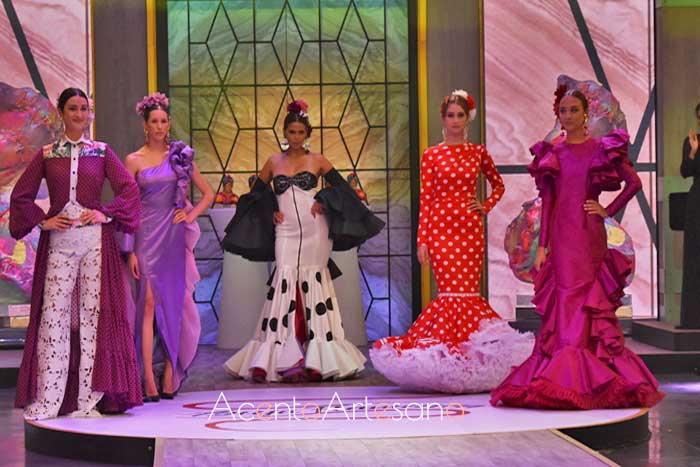 Los trajes de flamenca y propuestas aflamencadas de los 5 finalistas de Aguja Flamenca