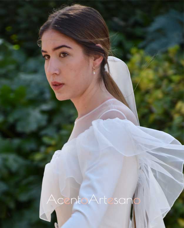 Detalle vestido de novia de Nicolás Montenegro